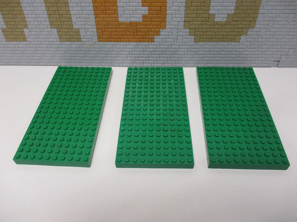 ( C 13 ) LEGO 10x20 3 dicke grüne Bauplatten Grundplatten Platten Ritter