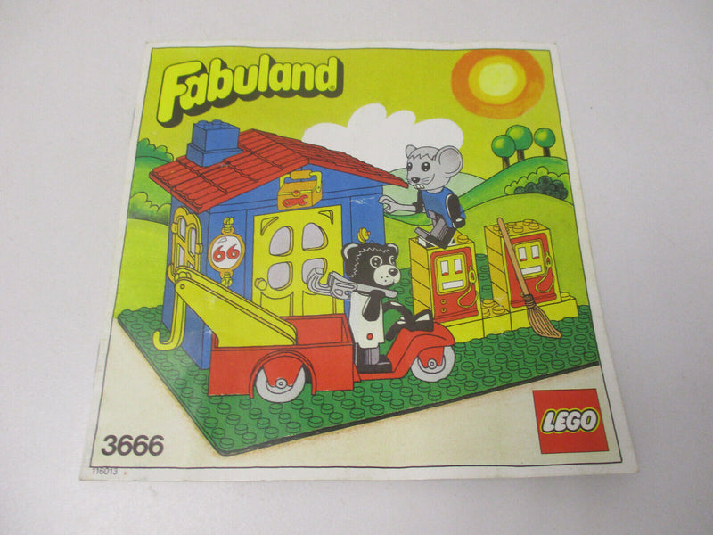 ( E14/ 2 ) Lego Fabuland Set Service Station Tankstelle mit BA ( 3666 )