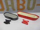 Lego Classic Schiffsrümpfe Schwarz und Rot Gewichte 4005 4015 4025 314 709