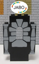 ( F10/3 ) Lego 1x 4444pb04 Ritterburg Paneel Wand Mauer schwarz bedruckt  6090