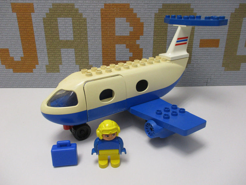 ( RB 32 ) LEGO DUPLO  Flugzeug mit Pilot blau/weiß