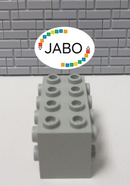 (O11/29) Lego 2434 Konverter Stein 2x4x2 alt hellgrau 10020 10022 10025 10019