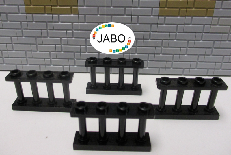 (N9/23) LEGO 4 x Zaun Spindelzaun 15332 schwarz Ritter Piraten Hobbit