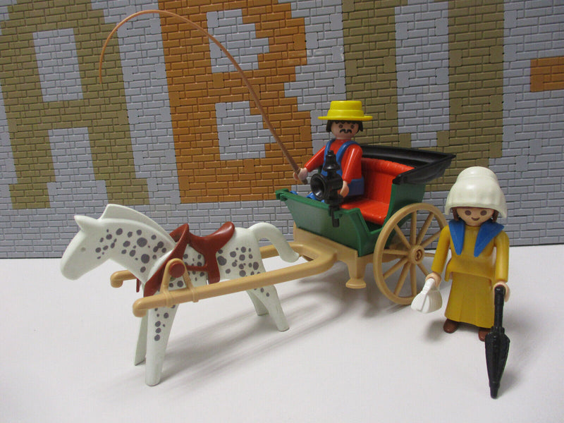 ( C15/19 ) Playmobil Reisende und Kutsche 4034 Steaming Mary Western Eisenbahn