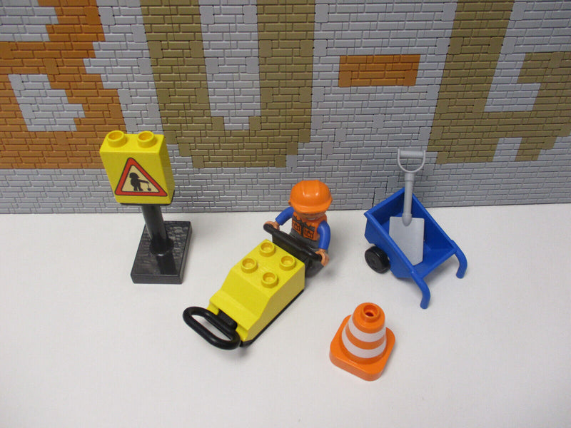 ( G15 / 2 ) LEGO Duplo Baustelle mit Rüttler und Zubehör