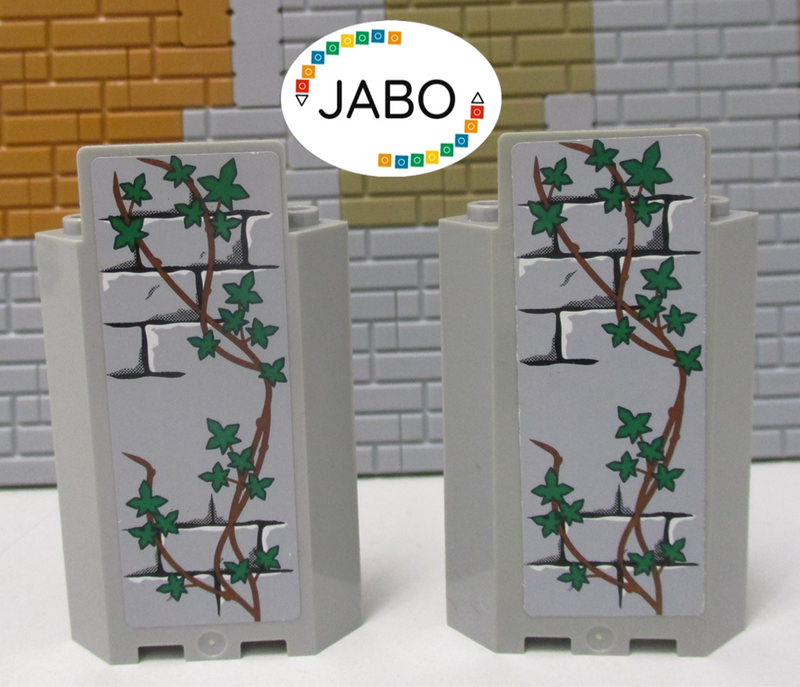 ( L9/14 ) Lego 2x 87421pb011 Mauer Paneele Wand Ecke  neu hellgrau 7946