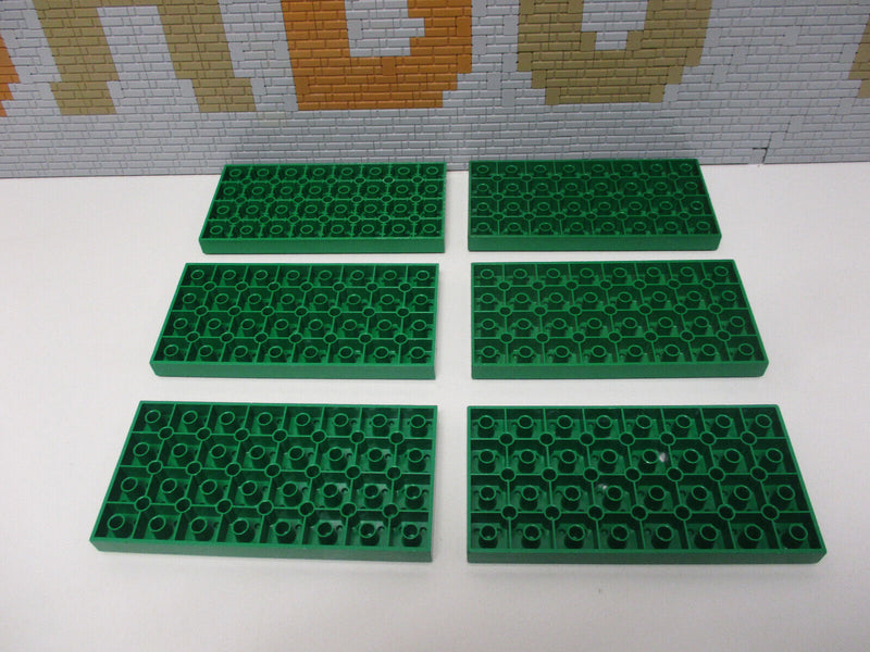 ( C 13 ) LEGO 6x Platte 4204 grün 8x16 beidseitig bebaubar