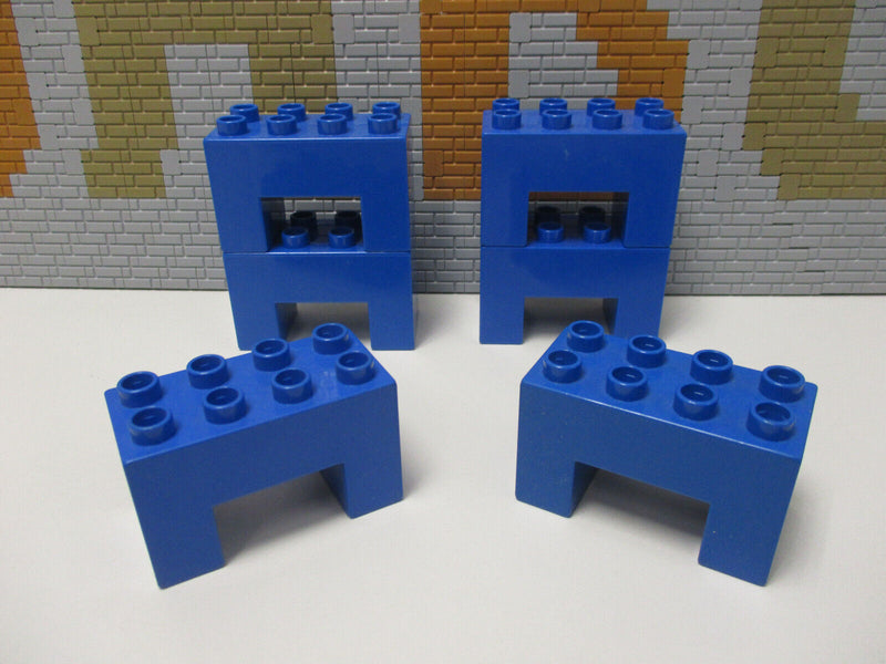 ( M6 / 2 ) Lego Duplo 6x Brückenstein blau  Eisenbahn Train Brücke