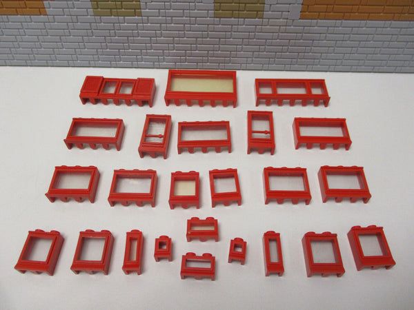 (D4/10) Lego Clasic Fenster  rot 7026 33bc 29bc 39bc 27bc 7740 7760 7720