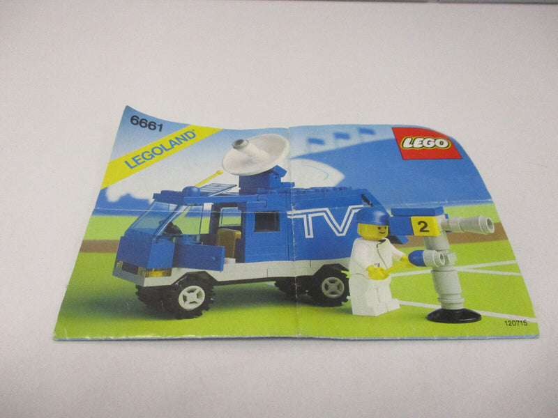 ( AH3 ) LEGO LEGOLAND 6661 TV Van Mobile TV Studio mit BA 100% KOMPLETT