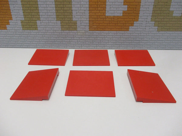 (C9/11 ) 6x Lego 4515 Rampe Dachstein 6x8 10° rot City Eisenbahn