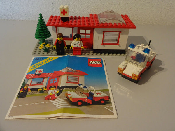 ( A15 ) Lego 6364 Krankenstation Mit BA Gebraucht 100% Komplett Classsic Town