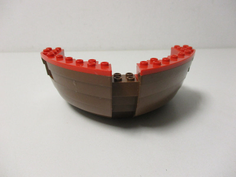 ( L2/6 ) Lego Schiffsrumpf Braun Rot 6285 6268 6271