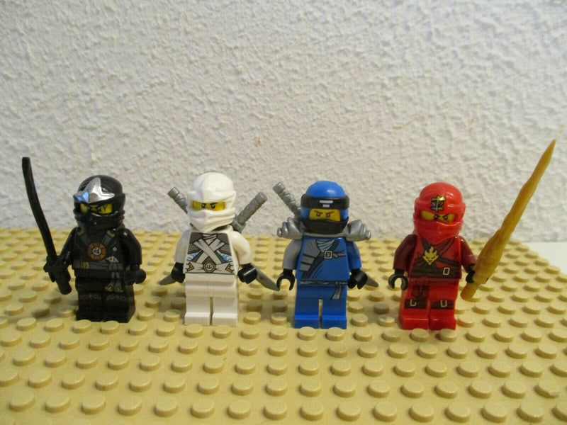 (D2/4) Lego Ninjago 4 Figuren Kai Jay Cole Zane Sammlung Konvolut