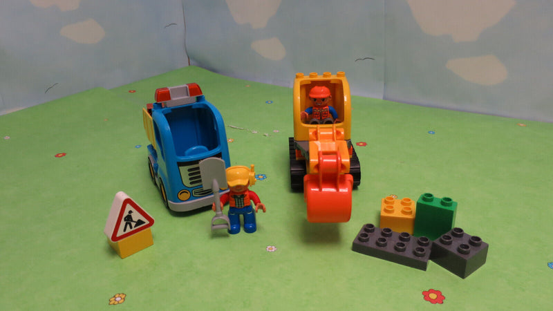 ( R1/ B29/6) LEGO Duplo 10812 Bagger & Lastwagen Baustelle  Vollständig