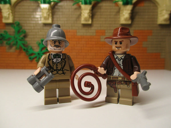 ( A4 / 29 ) Lego iaj001 Indiana Jones & iaj030 Henry Jones Sr  77012 77015 7199