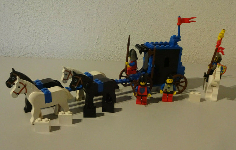 ( G6 ) Lego 6055 Gefangenenkonvoi Ritter Castle MIT BA 100 % KOMPLETT GEBRAUCHT