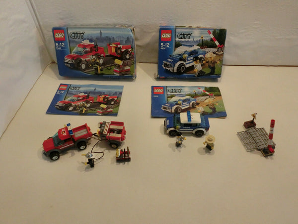 ( AH 8 ) Lego 4436 Polizei und 7942 Feuerwehr  OVP / BA 100% Komplett