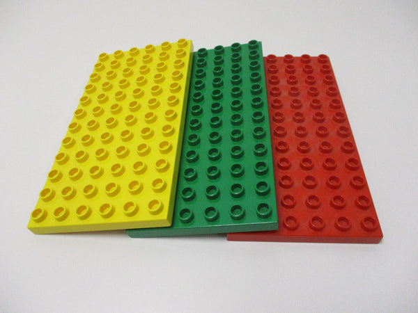 (R1/8) LEGO Duplo 3 Grundplatten 6 x 12 Noppen  Basic Platten