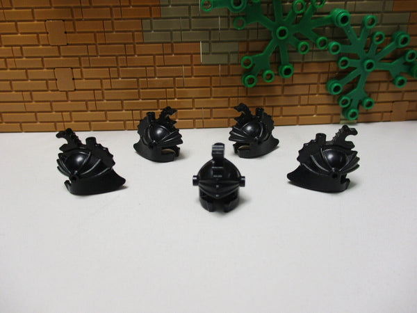 ( D9 /6) Lego 5 x Drachenritter Helm x43 schwarz 6086 6085 6090 6082 6105 Ritter