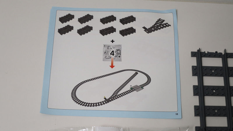 ( R3 / 6 ) LEGO Zug Stadt Eisenbahn Oval Bahnübergang Prellbock 60198 mit BA NEU
