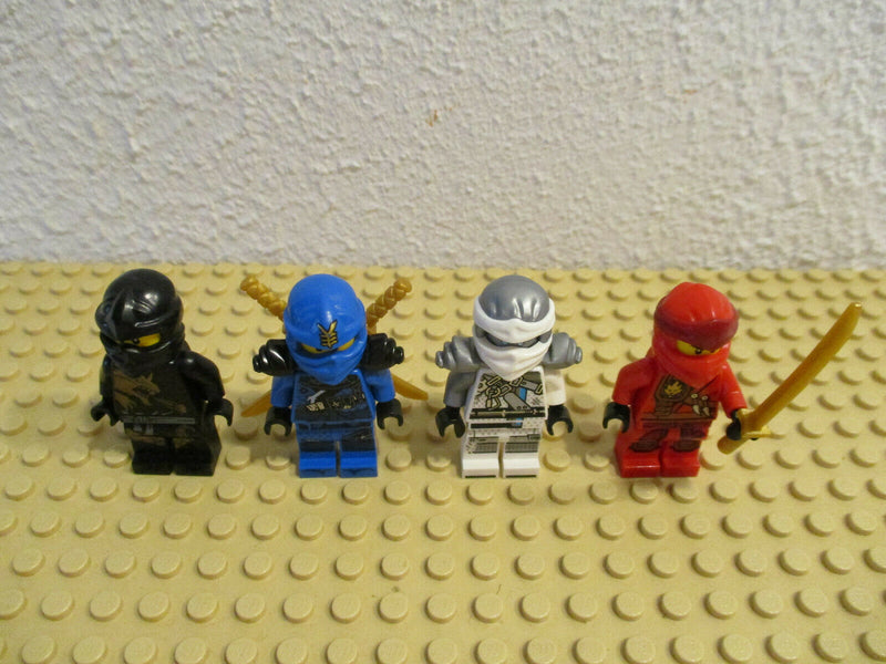 (D2/5) Lego Ninjago 4 Figuren Kai Jay Cole Zane Sammlung Konvolut