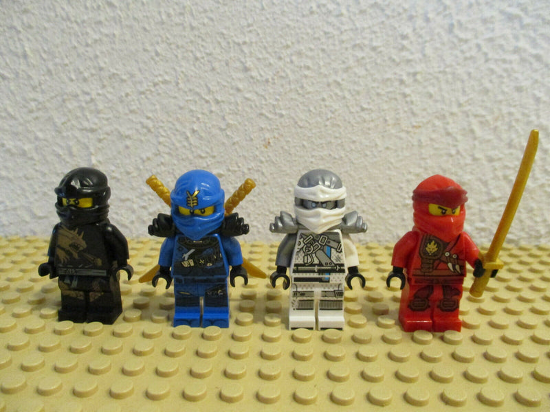 (D2/5) Lego Ninjago 4 Figuren Kai Jay Cole Zane Sammlung Konvolut