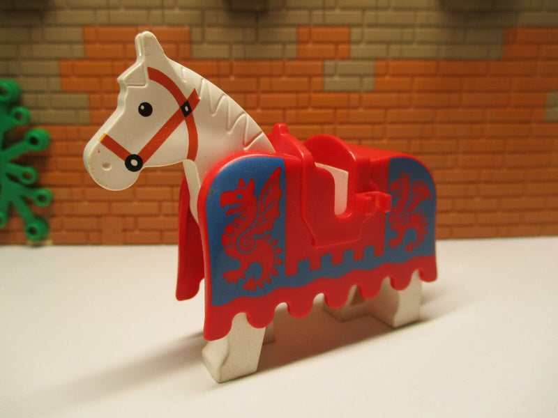 (L5/4 ) Lego 1x Satteldecke mit Pferd Ritterburg Pferdedecke 6085 6086