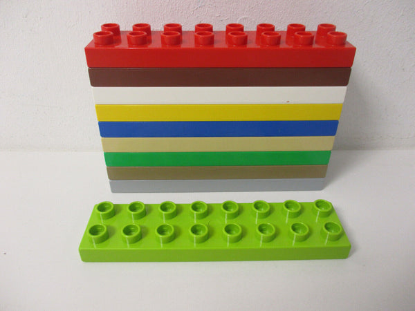 ( C11 ) LEGO Duplo 10 x flache 16er 2x8 Noppen Bausteine Steine