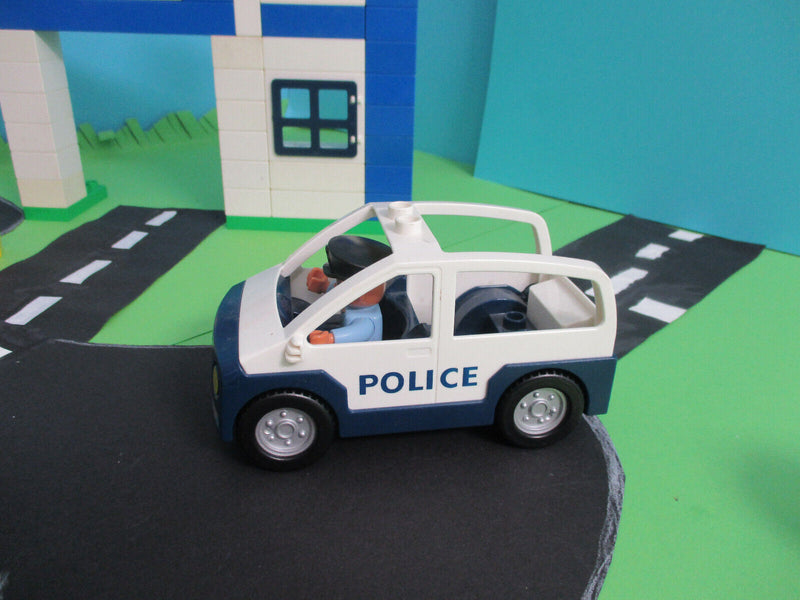 ( RB33 / 4 ) LEGO Duplo Polizei Set Auto Motorrad Figuren Polizeistation