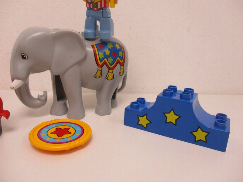 ( RB2 / 5 )  LEGO Duplo Zirkus Elefant mit  Clown und Direktor