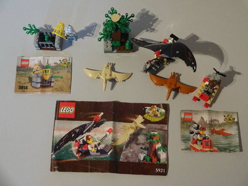 (G15) Lego 5912 5914 5921 Adventurers Dino Island alle mit BA 100% KOMPLETT