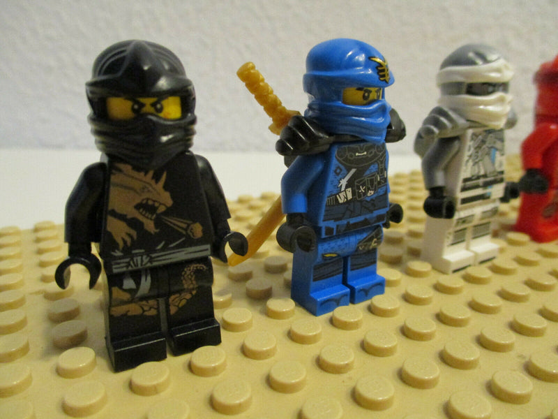 (D2/5) Lego Ninjago 4 Figuren Kai Jay Cole Zane Sammlung Konvolut