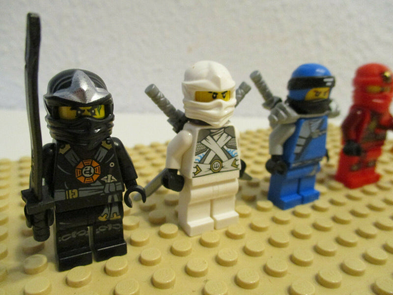 (D2/4) Lego Ninjago 4 Figuren Kai Jay Cole Zane Sammlung Konvolut