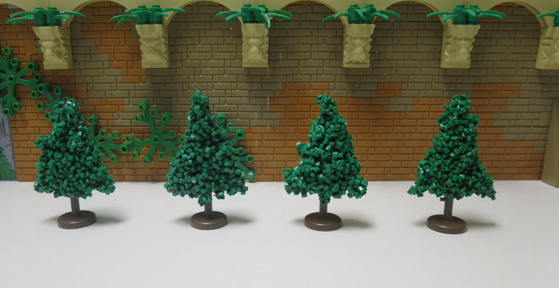 ( A9  /10 ) Lego 4x  Mursten Granulat Bäume Baum Pinie guter Zustand