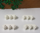 ( B7/21 ) LEGO 2462 4x Diagonalstein Eckstein Mauer weiß 6259 6276 6277