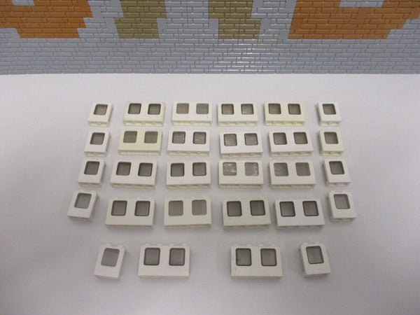 ( A14/1 ) Lego Fenster weiß mit Scheibe Flugzeug Eisenbahn City Haus Gebäude
