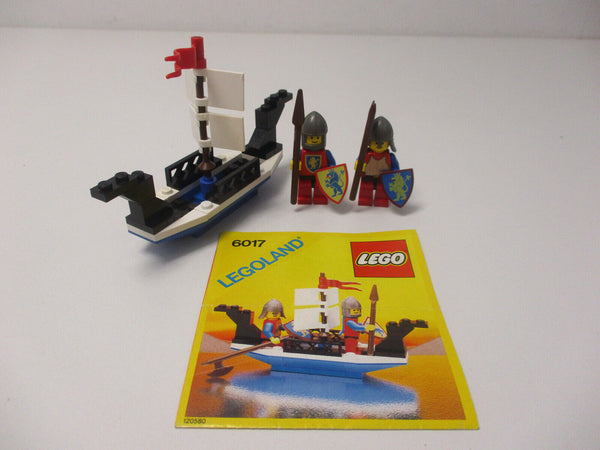 ( H/1 ) LEGO Legoland 6017 King's Ruderer Schiff Ritter mit BA 100% KOMPLETT