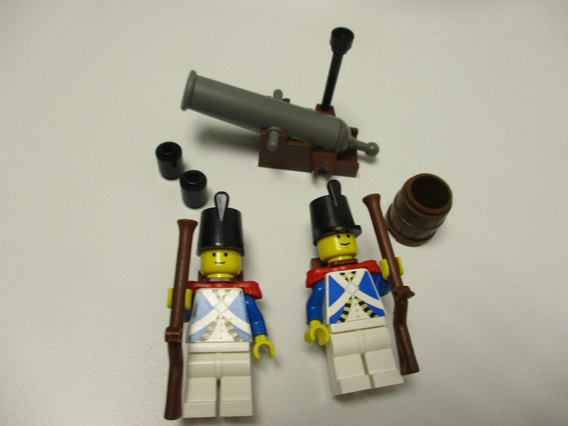 (D11/14) Lego 2 Blauröcke mit Kanonen Piraten Schiff 6271 6276 6285 6286