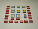 ( E10 ) LEGO Fenster blau gelbe Sprossen Window  20x Zaun & Türen 3853 3854 Haus