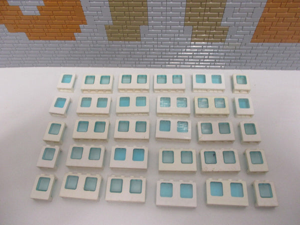 ( A14/5 ) Lego Fenster weiß mit Scheibe Flugzeug Eisenbahn City Haus Gebäude
