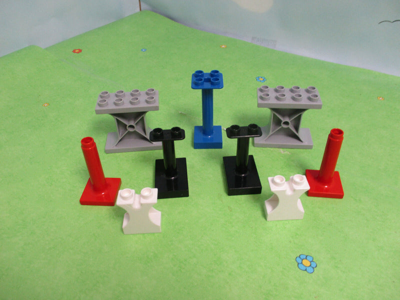 ( T7 ) LEGO Duplo 9 x Säulen Pfeiler Pfosten Stützen Eisenbahn Baustelle Brücke