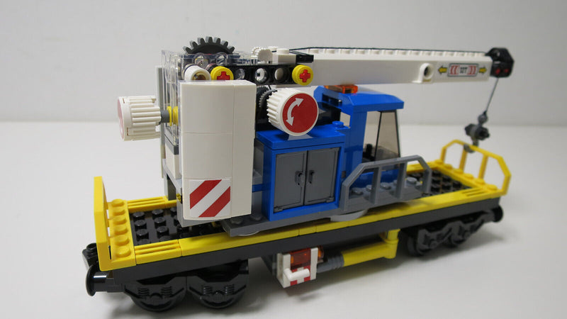 ( P7 ) LEGO Zug Stadt Eisenbahn Kranwagen Baustelle Figur Train 60198 mit BA NEU