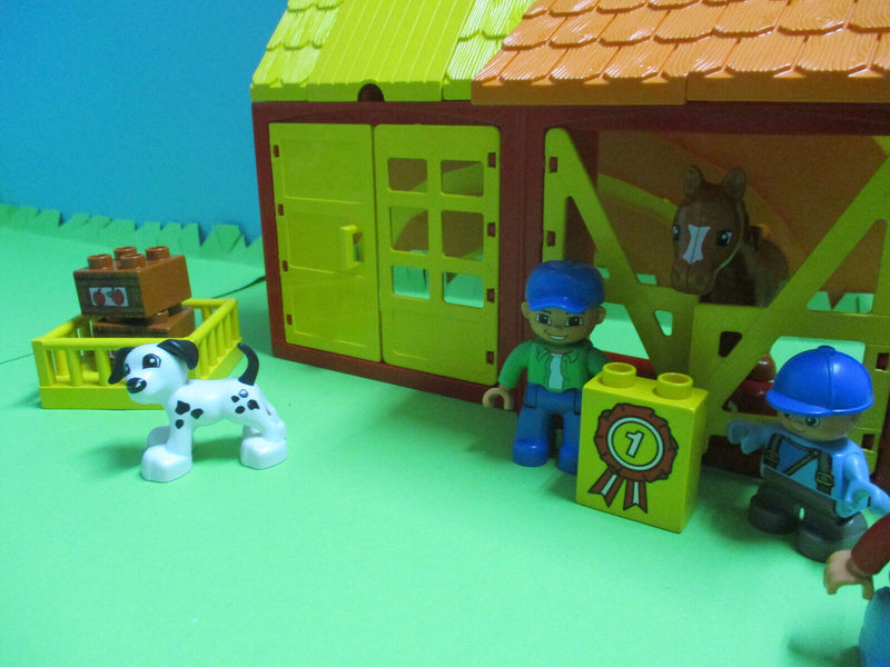 ( RB34 / 1 ) LEGO Duplo Reiterhof / Ponnyhof Set Pferde Ponnys Figuren Zubehör