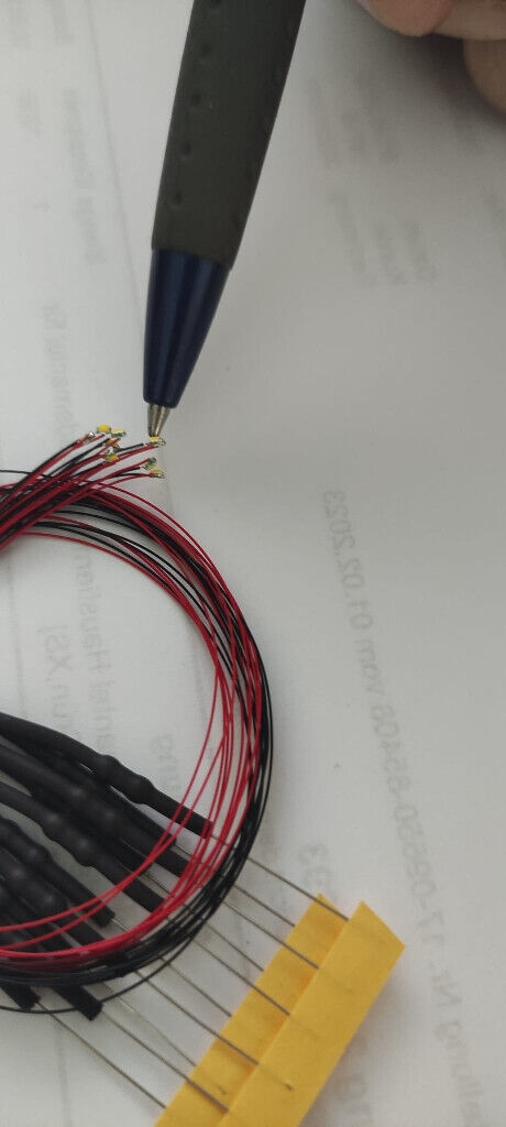 ( A12 / 9 ) MICRO LED 10x Kaltweiß 603  8-16 VOLT HO Komplett Anschluss fertig