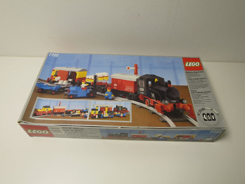 ( AH 7 ) Lego 7722 Dampf-Güterzug Eisenbahn 4,5 Volt OVP & BA