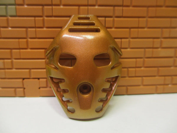 ( B8 / 30 ) Lego Bionicle Kanohi Pakari Maske Metallic Pearl Gold 32566