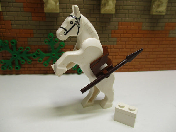 (G11) Lego Pferd Weiß Bewegliche Beine Herr der Ringe Hobbit 10305 10352c01pb04