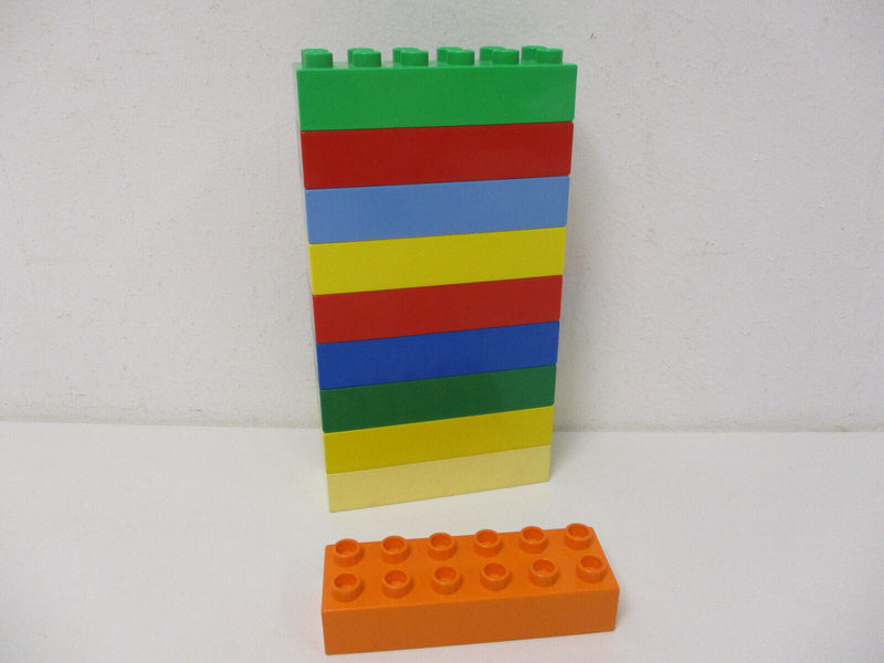 (DR) LEGO Duplo 10 bunte 12er 2x6 Noppen Extra Lange Steine Bausteine