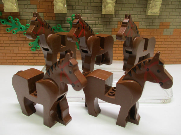 ( F5 / 3 ) Lego 5x 4493c01pb01 Pferd braun Ritter Western Pferde 6769 6079 6090